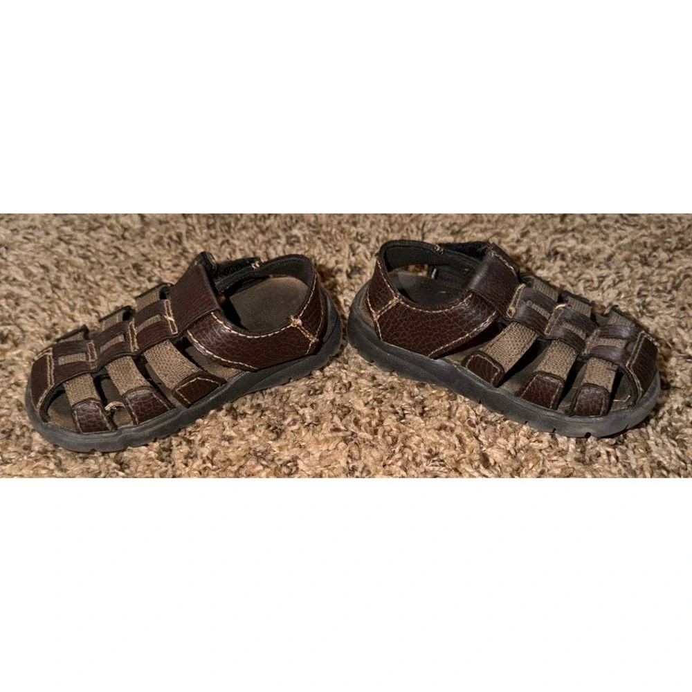 Smart Fit Dark  Brown Fishermen Sandals Size 5